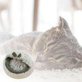 Maxbell Cat Bed Plush Bed for Pets Soft with Removable Washable Cushion Comfortable Gray 35cm