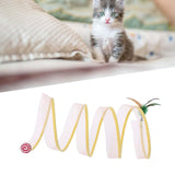 Maxbell Cat Tunnel Tube Collapsible Pet Interactive Toy for Puppy Supplies Sisal Straight