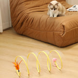 Maxbell Cat Tunnel Tube Collapsible Pet Interactive Toy for Puppy Supplies Mouse Round