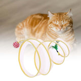 Maxbell Cat Tunnel Tube Collapsible Pet Interactive Toy for Puppy Supplies Sisal Round