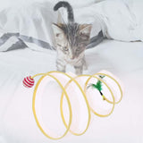 Maxbell Cat Tunnel Tube Collapsible Pet Interactive Toy for Puppy Supplies Sisal Round
