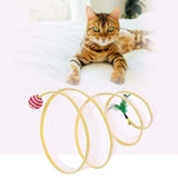 Maxbell Cat Tunnel Tube Collapsible Pet Interactive Toy for Puppy Supplies Sisal Round