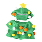 Maxbell Christmas Tree Shape Pet Cat Costume Sleeveless Adjustable for Autumn Winter