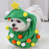 Maxbell Christmas Tree Shape Pet Cat Costume Sleeveless Adjustable for Autumn Winter