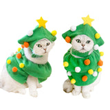 Maxbell Christmas Tree Shape Pet Cat Costume Sleeveless Adjustable for Autumn Winter