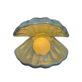 Maxbell Ceramic Shell Night Light Lamp Portable for Room Nursery Home Decor Light Blue