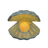 Maxbell Ceramic Shell Night Light Lamp Portable for Room Nursery Home Decor Light Blue