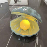 Maxbell Ceramic Shell Night Light Lamp Portable for Room Nursery Home Decor Light Blue