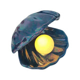 Maxbell Ceramic Shell Night Light Lamp Portable for Room Nursery Home Decor Dark Blue