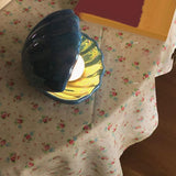 Maxbell Ceramic Shell Night Light Lamp Portable for Room Nursery Home Decor Dark Blue