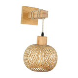 Maxbell Rattan Wall Sconce Wall Lighting Farmhouse for Bedroom Bedside Kitchen