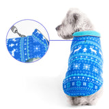 Maxbell Pet Dog Vest with Leash Hole Jacket Puppy Clothing Sleeveless Winter Cozy Blue M
