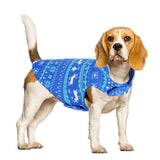 Maxbell Pet Dog Vest with Leash Hole Jacket Puppy Clothing Sleeveless Winter Cozy Blue XL