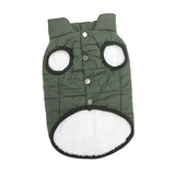 Maxbell Waterproof Winter Dogs Vest Easy Put On Off for Outdoor Indoor Small Dogs Green