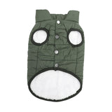 Maxbell Waterproof Winter Dogs Vest Easy Put On Off for Outdoor Indoor Small Dogs Green