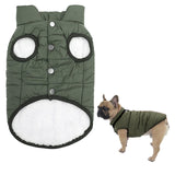 Maxbell Waterproof Winter Dogs Vest Easy Put On Off for Outdoor Indoor Small Dogs Green