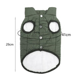 Maxbell Waterproof Winter Dogs Vest Easy Put On Off for Outdoor Indoor Small Dogs Green