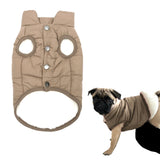 Maxbell Pet Dog Vest Jacket Warm Clothes Soft Small Medium Sized Dog Dog Coats Brown