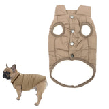 Maxbell Pet Dog Vest Jacket Warm Clothes Soft Small Medium Sized Dog Dog Coats Brown