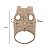 Maxbell Pet Dog Vest Jacket Warm Clothes Soft Small Medium Sized Dog Dog Coats Brown