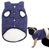 Maxbell Pet Dog Vest Jacket Warm Clothes Soft Small Medium Sized Dog Dog Coats Blue