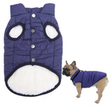 Maxbell Pet Dog Vest Jacket Warm Clothes Soft Small Medium Sized Dog Dog Coats Blue