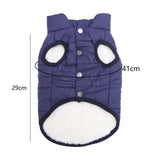 Maxbell Pet Dog Vest Jacket Warm Clothes Soft Small Medium Sized Dog Dog Coats Blue