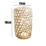 Maxbell Hand Weaving Bamboo Lamp Shade Home Decor Retro for table Lamp Bedroom