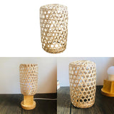 Maxbell Hand Weaving Bamboo Lamp Shade Home Decor Retro for table Lamp Bedroom