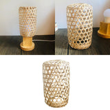 Maxbell Hand Weaving Bamboo Lamp Shade Home Decor Retro for table Lamp Bedroom