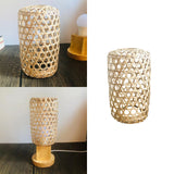 Maxbell Hand Weaving Bamboo Lamp Shade Home Decor Retro for table Lamp Bedroom