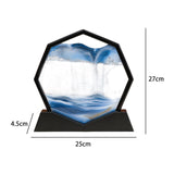 Maxbell Moving Sand Art Picture Flowing Sand Painting Quicksand Artistic Landscape Black Frame Blue