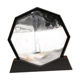 Maxbell Moving Sand Art Picture Flowing Sand Painting Quicksand Artistic Landscape Black Frame
