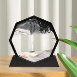 Maxbell Moving Sand Art Picture Flowing Sand Painting Quicksand Artistic Landscape Black Frame