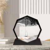 Maxbell Moving Sand Art Picture Flowing Sand Painting Quicksand Artistic Landscape Black Frame