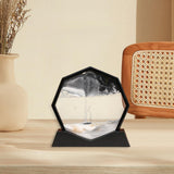 Maxbell Moving Sand Art Picture Flowing Sand Painting Quicksand Artistic Landscape Black Frame