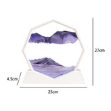 Maxbell Moving Sand Art Picture Flowing Sand Painting Quicksand Artistic Landscape White Frame Purple