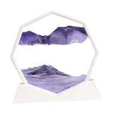 Maxbell Moving Sand Art Picture Flowing Sand Painting Quicksand Artistic Landscape White Frame Purple