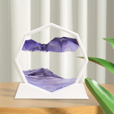 Maxbell Moving Sand Art Picture Flowing Sand Painting Quicksand Artistic Landscape White Frame Purple
