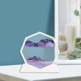 Maxbell Moving Sand Art Picture Flowing Sand Painting Quicksand Artistic Landscape White Frame Purple