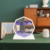 Maxbell Moving Sand Art Picture Flowing Sand Painting Quicksand Artistic Landscape White Frame Purple