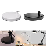 Maxbell Universal Metal Base for Table Lamp Adjustable Bottom Plate Desk Lamp Base White