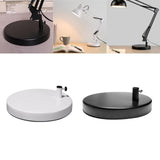 Maxbell Universal Metal Base for Table Lamp Adjustable Bottom Plate Desk Lamp Base White