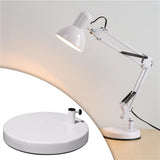 Maxbell Universal Metal Base for Table Lamp Adjustable Bottom Plate Desk Lamp Base White