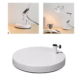 Maxbell Universal Metal Base for Table Lamp Adjustable Bottom Plate Desk Lamp Base White
