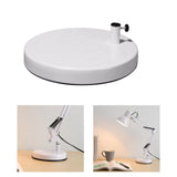 Maxbell Universal Metal Base for Table Lamp Adjustable Bottom Plate Desk Lamp Base White