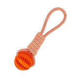 Maxbell Dog Ball with Rope Interactive Dog Toy for Puzzle Feeders Dog Rope Toy Orange