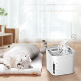 Maxbell 2.2L Cat Water Fountain Drinker Silent Portable for Pet Supplies Puppy With Adapter