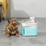 Maxbell 2.2L Cat Water Fountain Drinker Silent Portable for Pet Supplies Puppy With Adapter