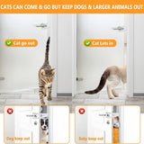 Maxbell Adjustable Door Strap Pet Supplies Keep Dog Out of Cat Feeder Pet Door Latch White